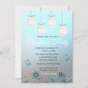 Invitación Bolas de navidades, Fiesta de Navidades corporativ
