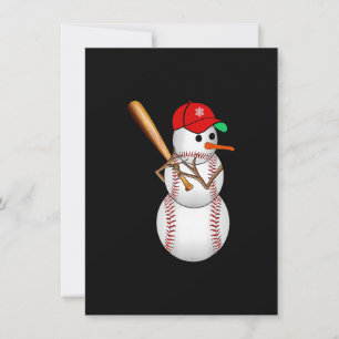 Invitación Bolas de nieve de béisbol Navidades de nieve regal