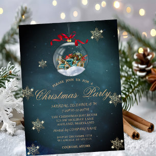 Invitación Bolas Navideñas Geniales, Fiesta de la Empresa de