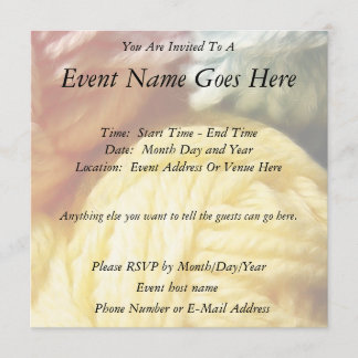 Invitación Bolas Suaves De Yarn