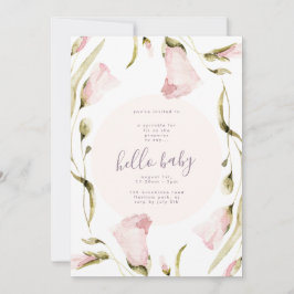 Invitación Bold Boho Wildflower Garden Hello Baby Shower
