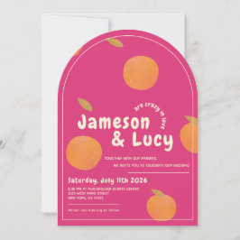 Invitación Bold, colorful citrus wedding invitation