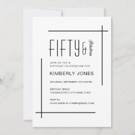 Invitación Bold Modern Fifty & Fabulous 50th Birthday Party