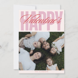 Invitación Bold Typographic Valentine’s Day Photo Card