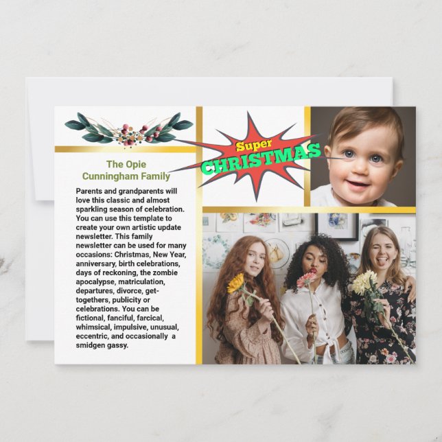 Invitación Boletín de actualización de familia 🎄 Navidades ✨ (Anverso)