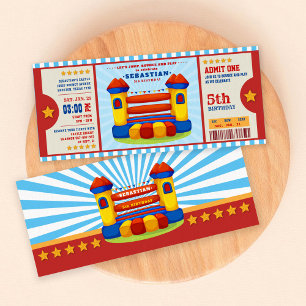 Invitación Boleto de boleto de boleto de boletería de color e