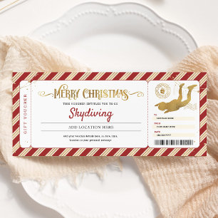 Invitación Boleto de certificado de regalo de Navidad de para