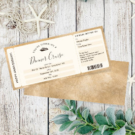 Invitación Boleto de embarque de cupón de sorpresa Cena de cr
