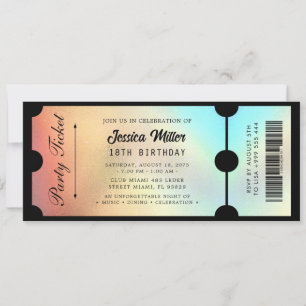 Invitación Boleto de Evento de Lujo Elegante
