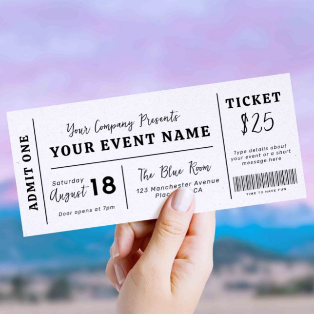 Invitación Boleto de Evento Personalizado, Boleto Falso de Co (Subido por el creador)