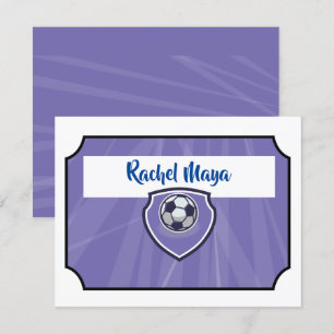 Invitación BOLETO DE FÚTBOL Bat Mitzvah Morado Gracias Plano