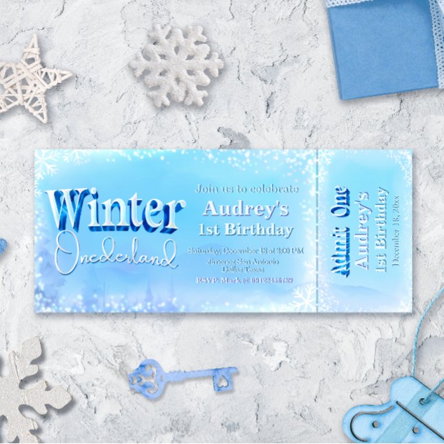 Invitación Boleto de invierno de Onederland (Subido por el creador)