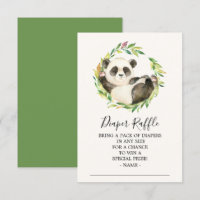 Boleto de Raffle Dulce de Diaper Baby Shower Panda