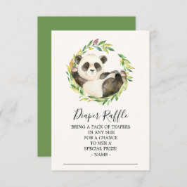 Invitación Boleto de Raffle Dulce de Diaper Baby Shower Panda