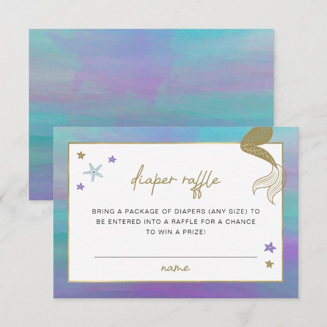 Invitación Boleto de Raffle Tropical Beach de SirREN Mermaid (Anverso / Reverso)