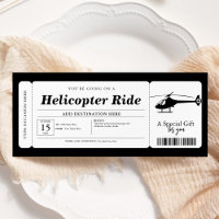 Boleto de regalo sorpresa de paseo en helicóptero