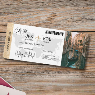 Invitación Boleto de viaje de pasaje de embarque de cumpleaño