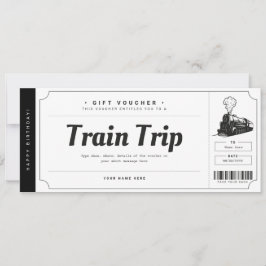Invitación Boleto de viaje en tren sorpresa Gift Voucher
