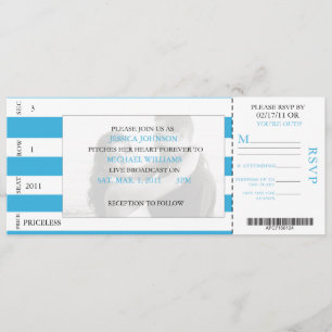 Invitación Boleto del béisbol
