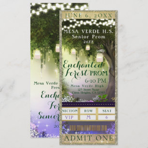 Invitación Boleto para la Fiesta VIP del Bosque Encantado Pro