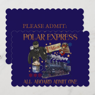 Invitación Boleto Personalizado para el Polar Express