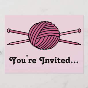 Invitación Bolla rosa de Yarn y agujas de punto