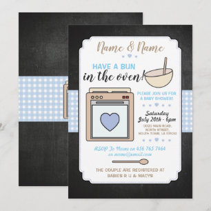 Invitación Bollo del fiesta de Baby Shower en la guinga del