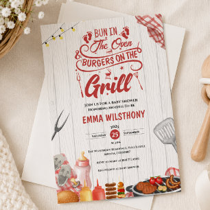 Invitación Bollo en el Horno y Hamburguesas a la Parrilla Fie