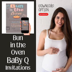 Invitación Bollo En Horno BaBy Q Shower