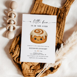 Invitación Bollo Kawaii Adorable en el Horno Baby Shower