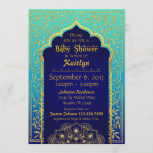 Invitación Bollywood Arabian Nights Baby Shower