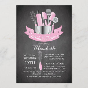 Invitación Bolsa de Chalkboard Moderna La Ducha Bridal De La