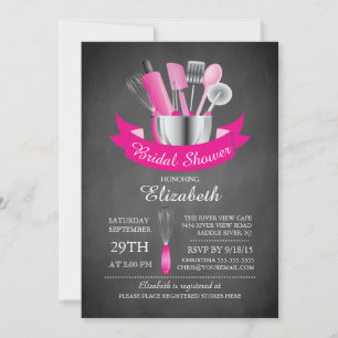 Invitación Bolsa de Chalkboard Moderna La Ducha Bridal De La