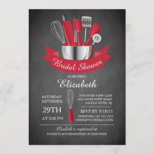 Invitación Bolsa de Chalkboard Moderna La Ducha Bridal De La