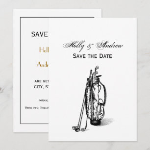 Invitación Bolsa de Golf Clubs de Golf Negros