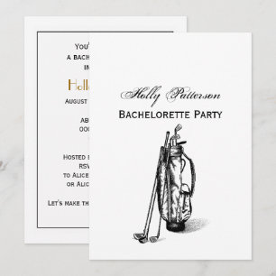 Invitación Bolsa de Golf Clubs de Golf Negros