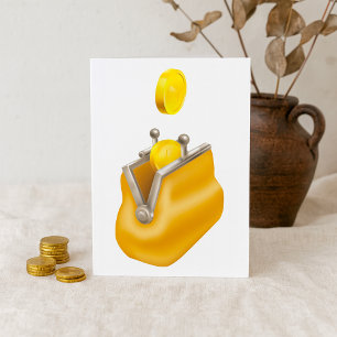 Invitación Bolsa de Monedas de Oro