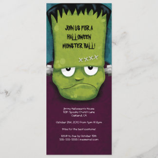 Invitación Bolsa de Monstruo Frankenstein| Invita de la fiest