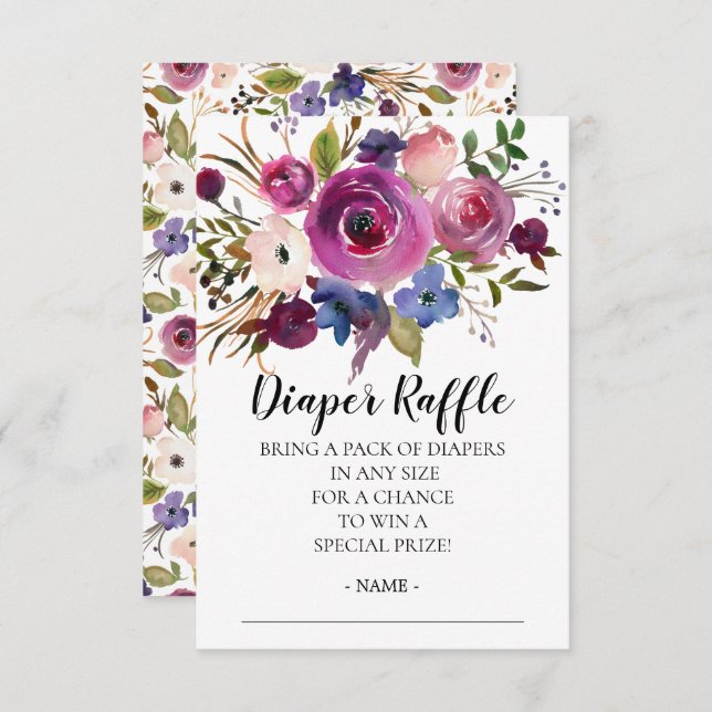 Invitación Bolsa de papel de pincel para zócalo azul de pluma (Anverso / Reverso)