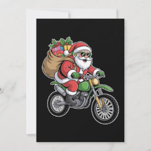 Invitación Bolsa de paseo en motocicleta de Papá Noel Navidad