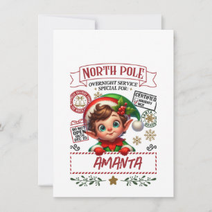 Invitación BOLSA DE REGALO DE navidades CON SU NOMBRE C