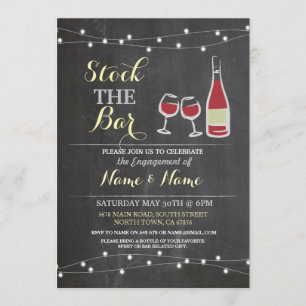 Invitación Bolsa de valores La Pareja de Compromiso de Bar's 
