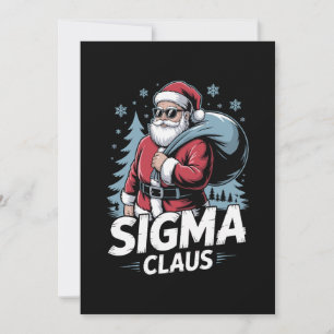 Invitación Bolsa Sigma Claus Santa Gafas de sol Navidad Xmas