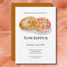 Bolsas de acuarela Salmón ahumado Yom Kippur