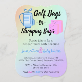 Invitación Bolsas de golf o bolsas de compras Género Invitar