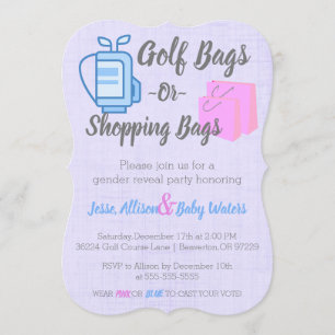 Invitación Bolsas de golf o bolsas de compras Género Invitar