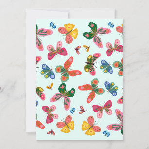 Invitación Bolso de mano para jardín de mariposas coloridas