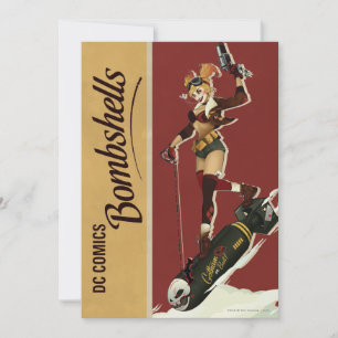 Invitación Bombas de Harley Quinn Pinup