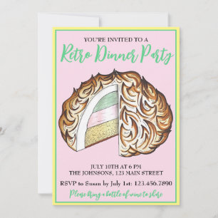 Invitación Bombe al horno Alaska Fiesta de postre