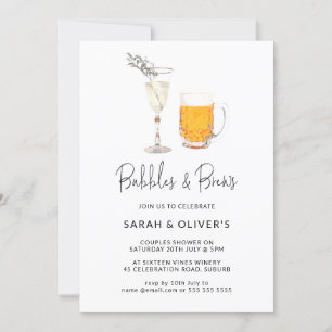 Invitación Bombeas y burbujas modernas simples y breves Ducha
